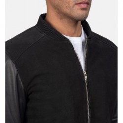 Blain Black Hybrid Bomber Jacket