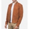 Blain Brown Suede Bomber Jacket