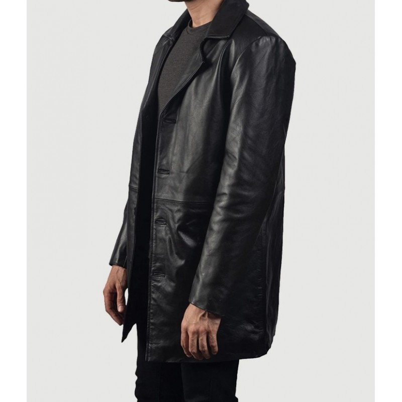 Classmith Black Leather Coat