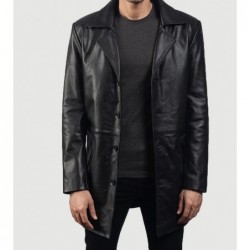 Classmith Black Leather Coat