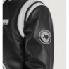 Liberte Texas Black Leather Varsity Jacket