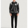 Liberte New York Black Leather Varsity Jacket