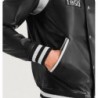 Liberte California Black Leather Varsity Jacket