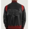 Liberte USA Black Leather Varsity Jacket