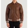 Walton Brown Leather Varsity Jacket