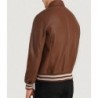 Walton Brown Leather Varsity Jacket