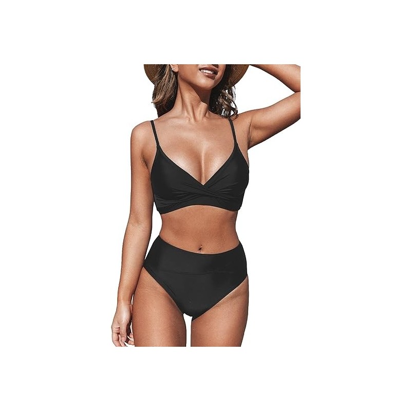 Women's Bikini Sets Two Piece Swimsuit High Waisted V Neck