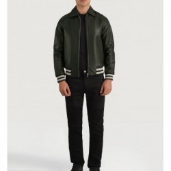 Walton Green Leather Varsity Jacket