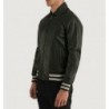 Walton Green Leather Varsity Jacket