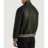 Walton Green Leather Varsity Jacket