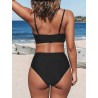 Women's Bikini Sets Two Piece Swimsuit High Waisted V Neck