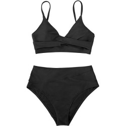 Women's Bikini Sets Two Piece Swimsuit High Waisted V Neck