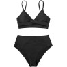 Women's Bikini Sets Two Piece Swimsuit High Waisted V Neck