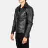 Armand Black Leather Biker Jacket