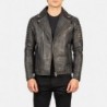 Armand Distressed Brown Leather Biker Jacket