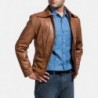 Old School Brown Leather Jacket