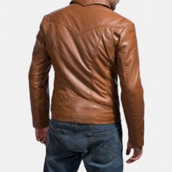 Old School Brown Leather Jacket