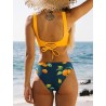 Women's Bikini Swimsuit Front Cross Lace Up Two Piece Bathing Suit