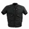 Men's Black and Grey Tri-Tex Armored Jacket with Removable Sleeves