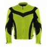 Men's Neon Green Textile Motorcycle Jacket with X-Armor Protection