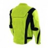 Men's Neon Green Textile Motorcycle Jacket with X-Armor Protection