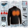 The Bikers Zone Heated BZ2862 Black Soft-Shell Jacket with 12V Battery