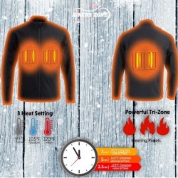 The Bikers Zone Heated BZ2862 Black Soft-Shell Jacket with 12V Battery