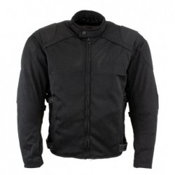 Men’s Caliber Black Mesh Motorcycle Jacket with X-Armor Protection