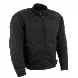 Men’s Caliber Black Mesh Motorcycle Jacket with X-Armor Protection