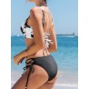 Bikini Swimsuit Front Cross Lace Up Two Piece Bathing Suit