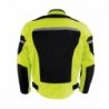 High Vis Green Armored Mesh Racer Jacket with Reflective Piping for Men