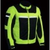 High Vis Green Armored Mesh Racer Jacket with Reflective Piping for Men