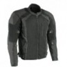 Black Armored Mesh Motorcycle Jacket for Men - All Season Biker Jacket