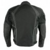 Black Armored Mesh Motorcycle Jacket for Men - All Season Biker Jacket