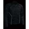 Black Armored Mesh Motorcycle Jacket for Men - All Season Biker Jacket