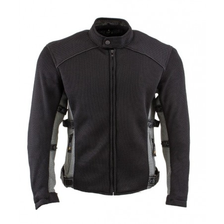 Men's 'Phantom Rider' Black Advanced Mesh Sports Motorcycle Jacket