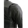 Men's Black Motorcycle Perforated Leather and Mesh Armored Jacket