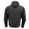 Men’s 'Flight' Black Textile Jacket Protection and Removable Hoodie