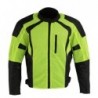 Green High Vis Armored Mesh Motorcycle Jacket for Men - All Season Biker Jacket