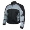 Men's 'Guardian' Black and Silver Mesh Jacket with X-Armor Protection