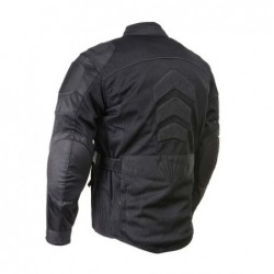 Men's 'Shadow' All Season Black Tri-Tex and Mesh Motorcycle Rider Jacket with X-Armor Protection