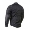 Men's 'Shadow' All Season Black Tri-Tex and Mesh Motorcycle Rider Jacket with X-Armor Protection