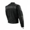 Men’s SH2177 Black Leather and Textile Vented Racer Jacket