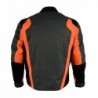 Mens Hi Vis Grey and Orange Racer Nylon Jacket