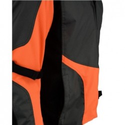 Mens Hi Vis Grey and Orange Racer Nylon Jacket