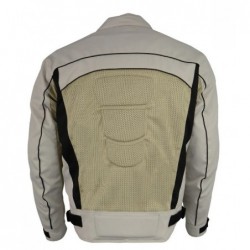 Boss Motorcycle Men's Silver Mesh and Nylon Racer Jacket