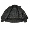 Black Mens Black Nylon and Mesh Racer Jacket with Reflective Piping