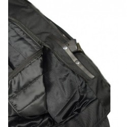 Black Mens Black Nylon and Mesh Racer Jacket with Reflective Piping