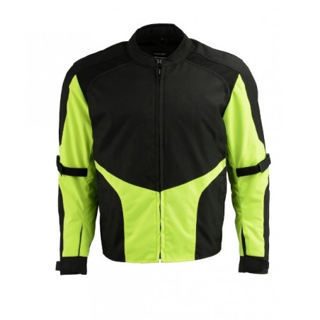 Men's Hi Vis Racer Nylon Motorcycle Jacket