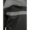 Black Mens Nylon Racer Jacket with Reflective Piping